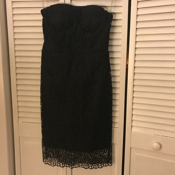 Black Lace Overlay Dress - Picture 2 of 5